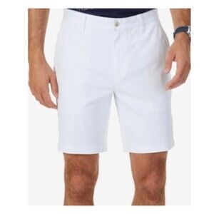 Nautica Men’s Classic Fit Stretch Deck Shorts Bright White Size 36 New With Tags